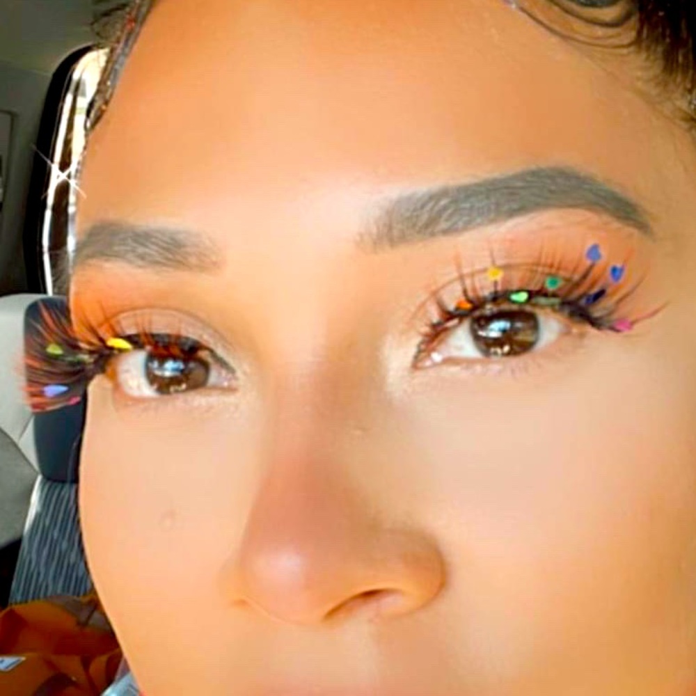 Rainbow 🌈 Heart Lashes